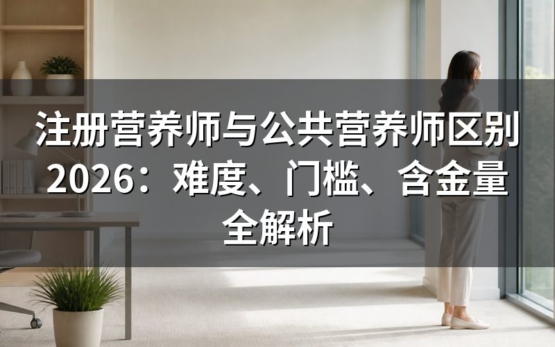 注册营养师和公共营养师哪个难度更大?
