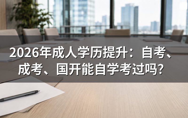 成人学历能自学考过吗？