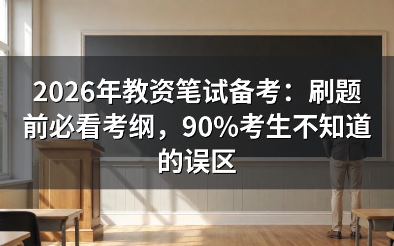 为什么刷题前必须先看考纲?