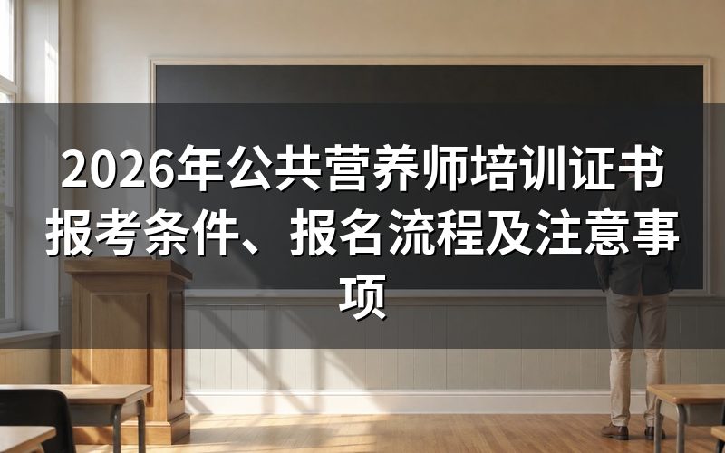 公共营养师培训证书是什么?与职业资格证的区别