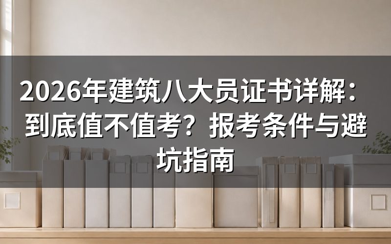 什么是建筑八大员证书？