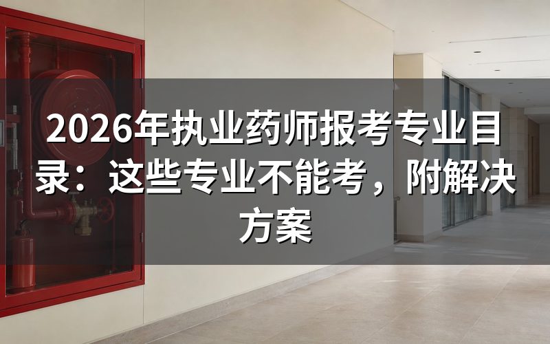 执业药师报考为什么看专业不看工作经历?