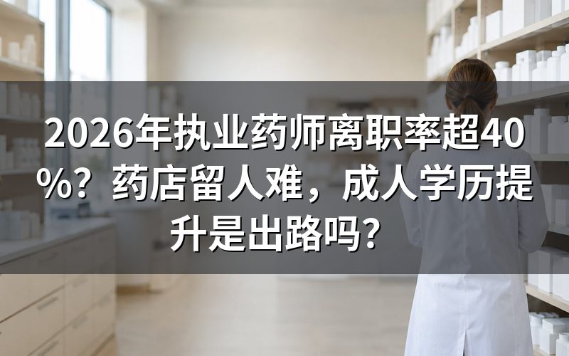 执业药师离职率超40%的真实原因是什么？