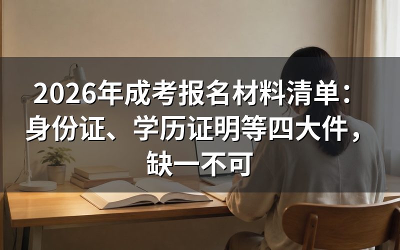 成考报名需要准备哪些材料?