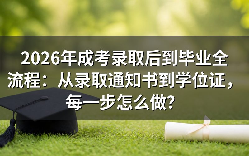 成考录取后首步:等通知书、交学费、准备材料