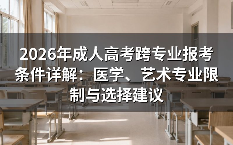 成人高考可以跨专业报考吗?