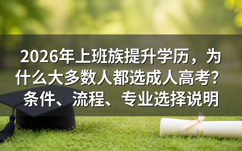 成人高考为什么受上班族青睐?