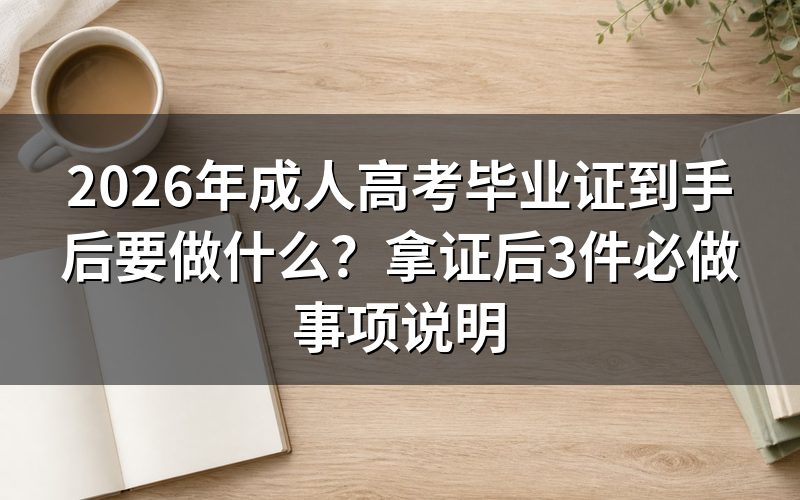 成人高考毕业证到手后,最重要的时间要做什么?