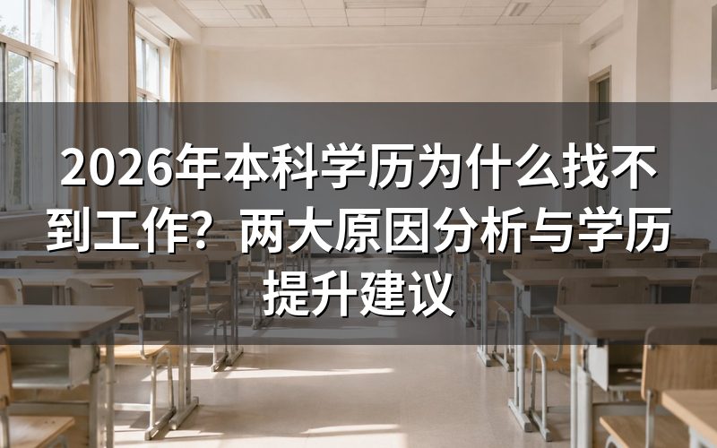 本科学历找不到工作的外部原因:竞争环境变化