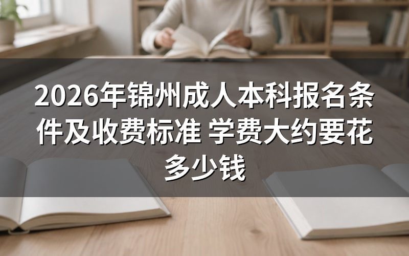锦州成人本科三种报名方式及费用对比