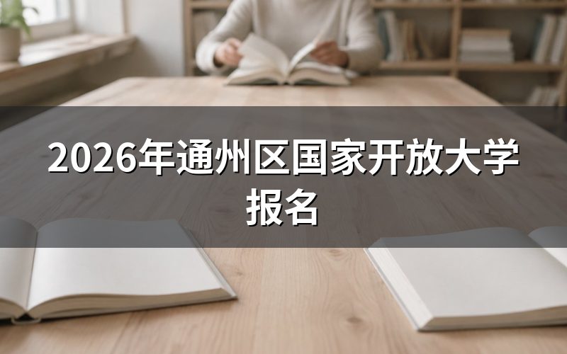 通州区国家开放大学怎么报名