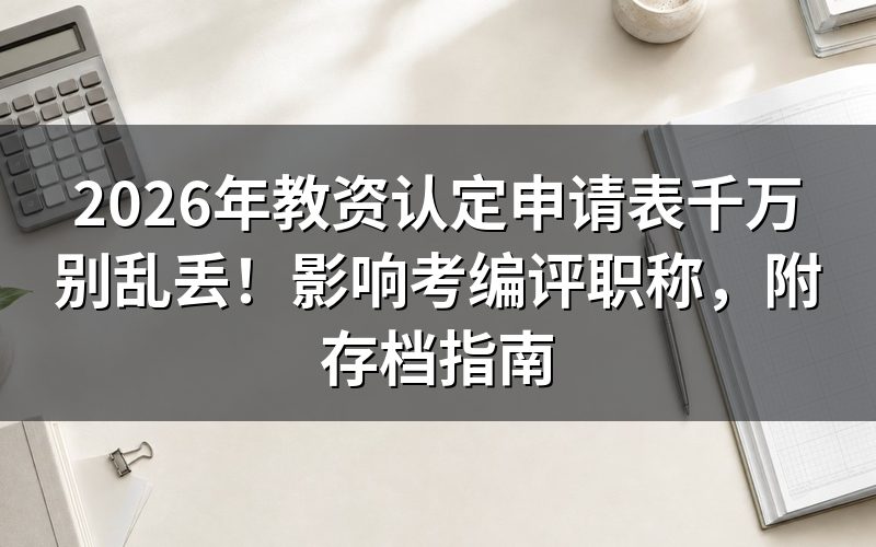 教资认定申请表是什么?为什么重要?