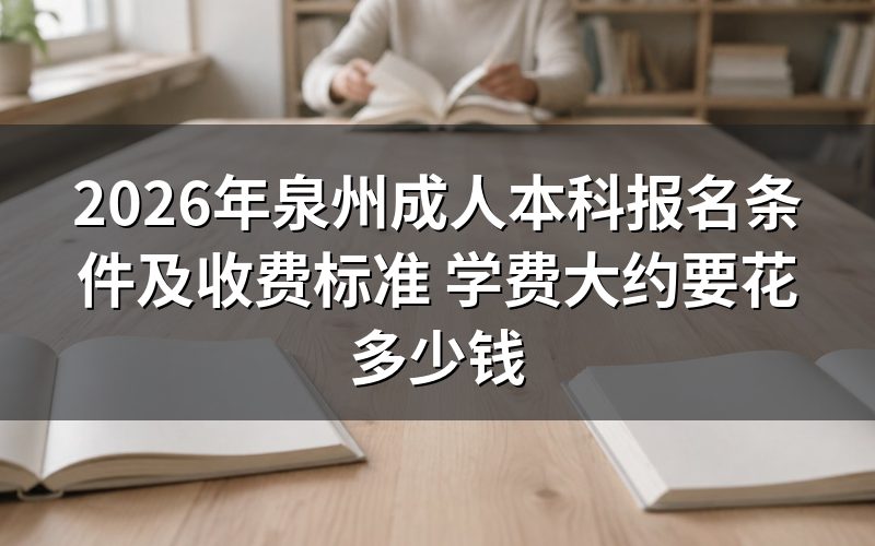 2026年泉州成人本科报名条件及收费标准