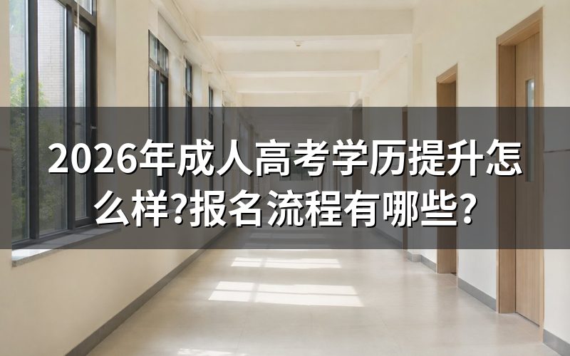 2026年成人高考学历认可度