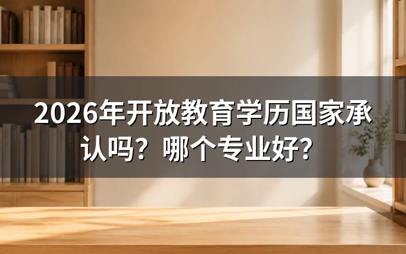2026年开放教育学历国家承认吗?