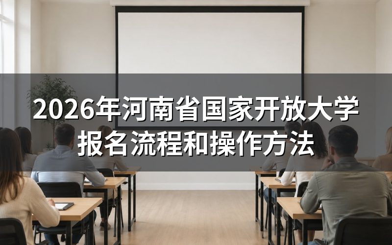 2026年河南省国家开放大学报名流程