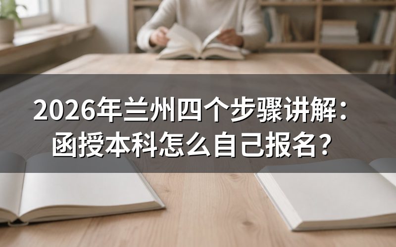 2026年甘肃函授本科报名具体步骤