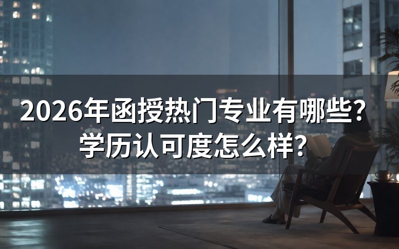 2026年函授热门专业有哪些