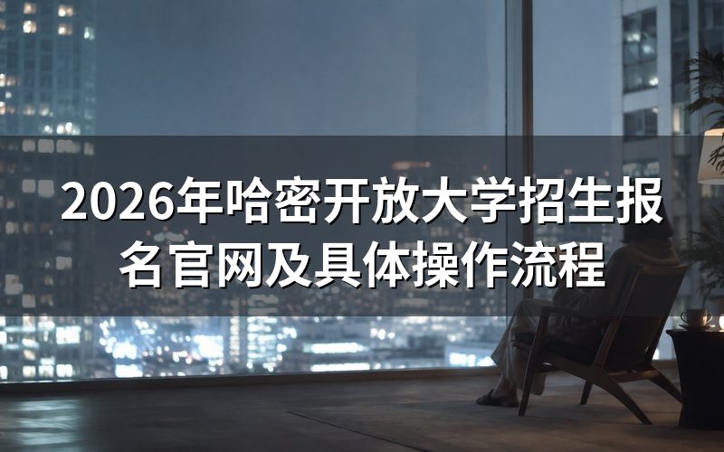 2026年哈密开放大学具体报名流程是什么?