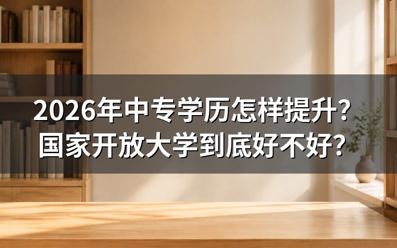 2026年中专学历提升途径