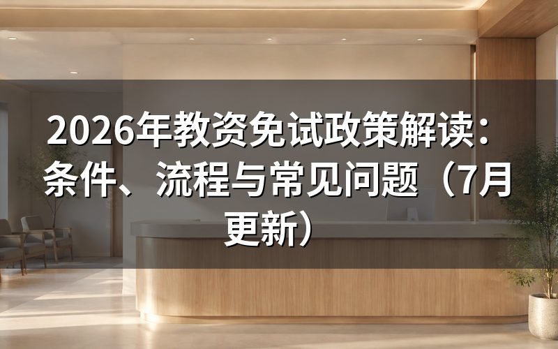 一、教资免试政策是什么?谁可以免试?