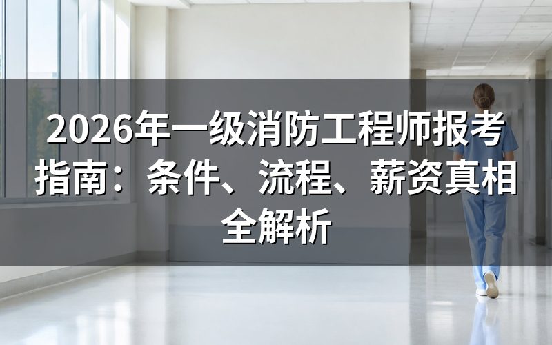 一、一级消防工程师报考条件是什么？