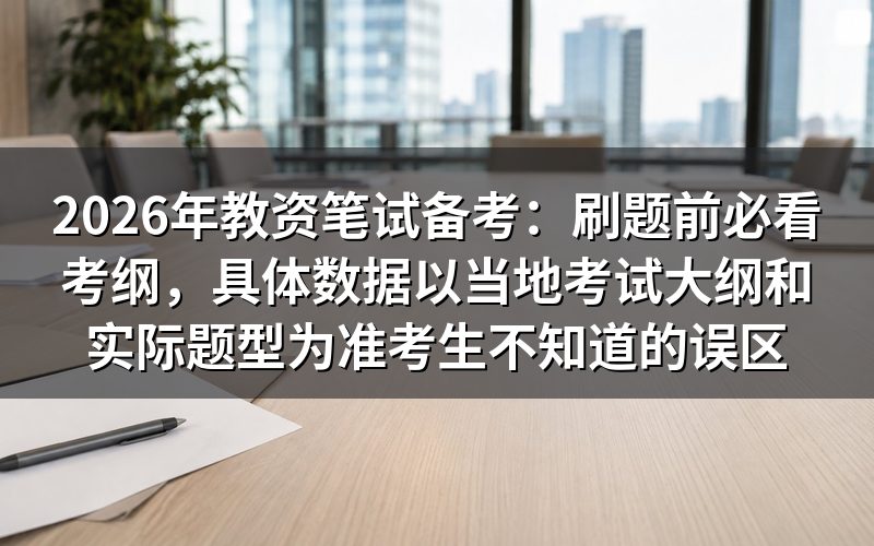 为什么刷题前必须先看考纲?