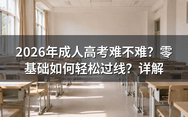 一、成人高考难度到底有多大?