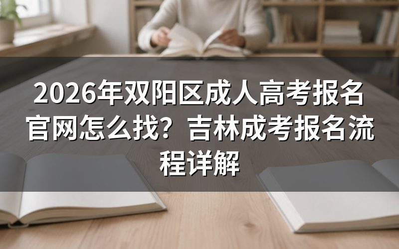 2026年双阳区成人高考报名官网入口