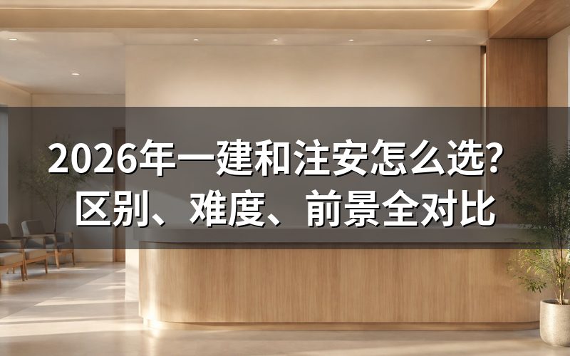 一建和注安,哪个通过率更高?
