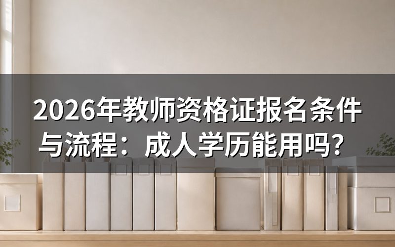 教师资格证报名对学历的要求是什么？
