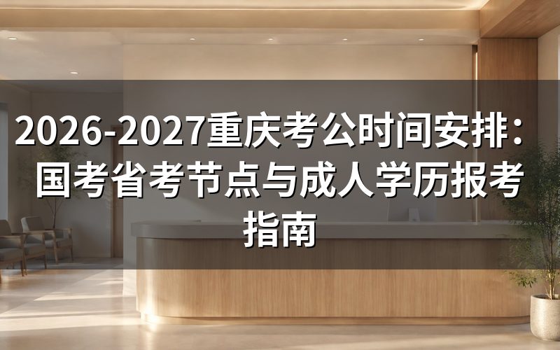 2027年重庆国考和省考预计时间节点(参考)