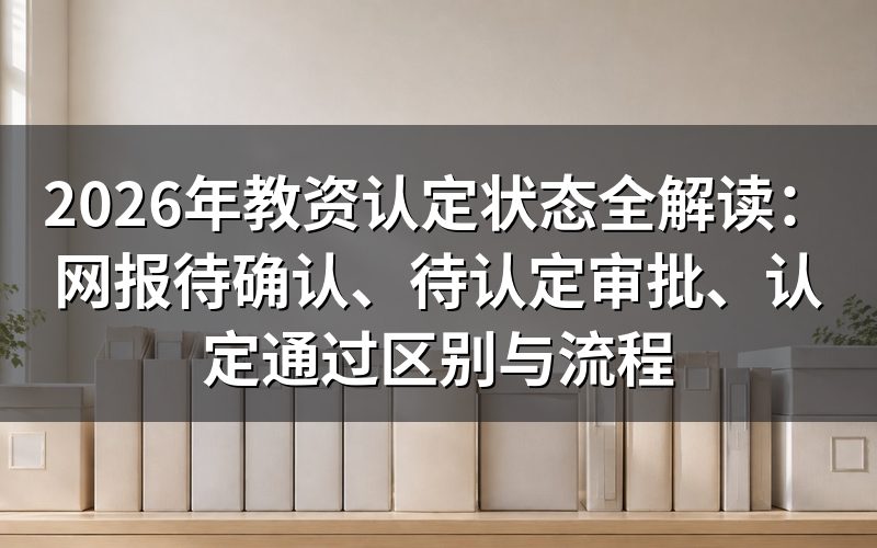 教资认定状态有哪些?