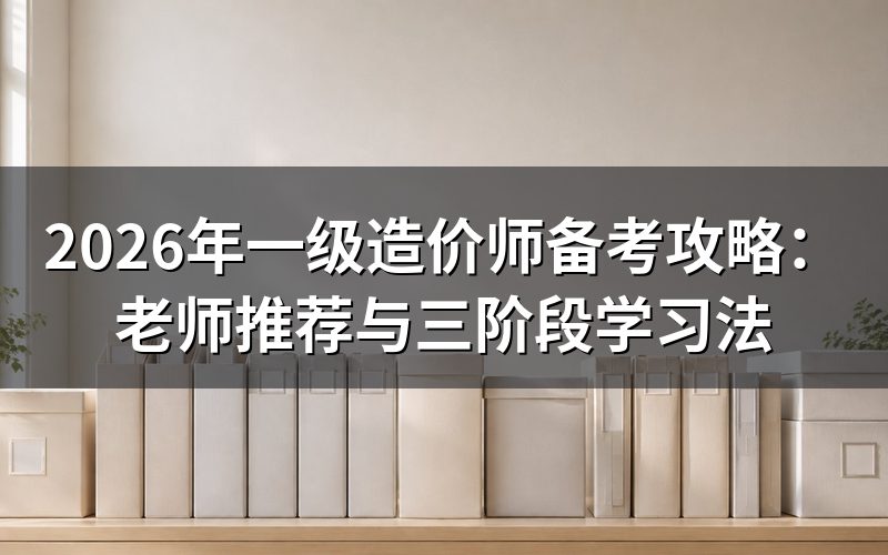 一造备考，老师怎么选？