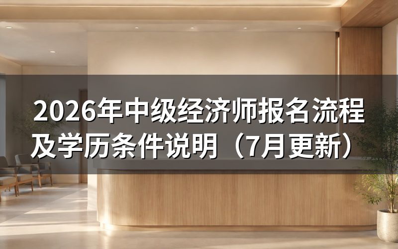 中级经济师报名流程是什么?