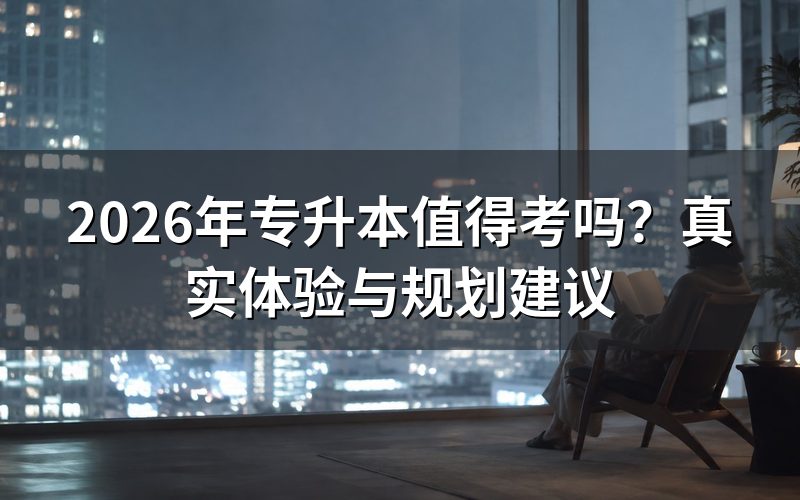专升本:学历是门票,不是终点