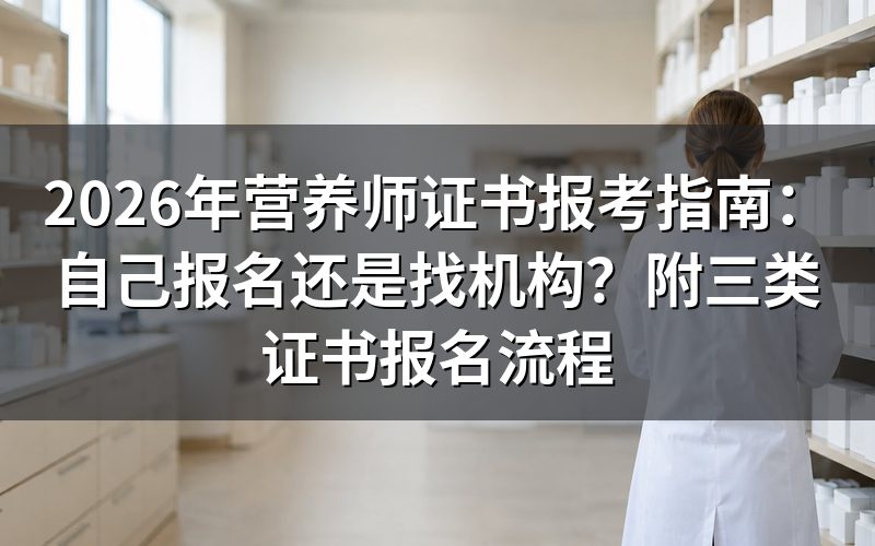 一、注册营养师：自己报，门槛高