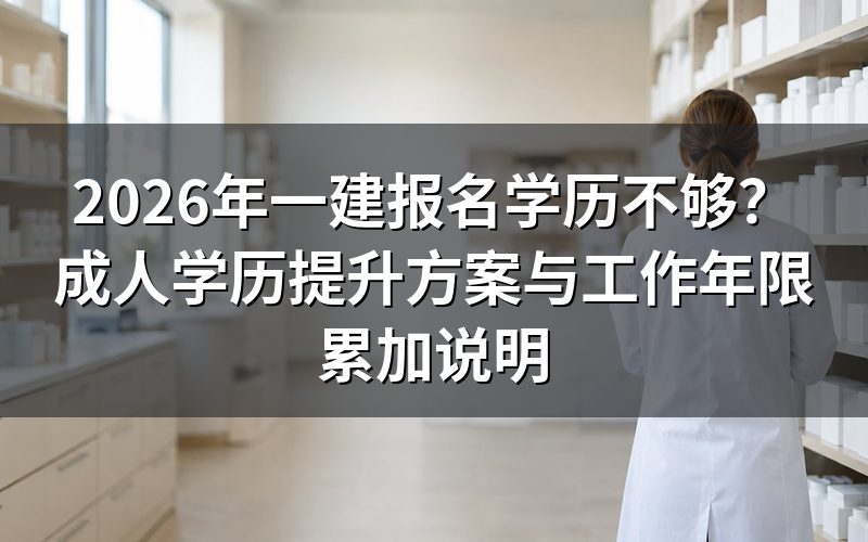 一建报名对学历和工作年限有什么要求?