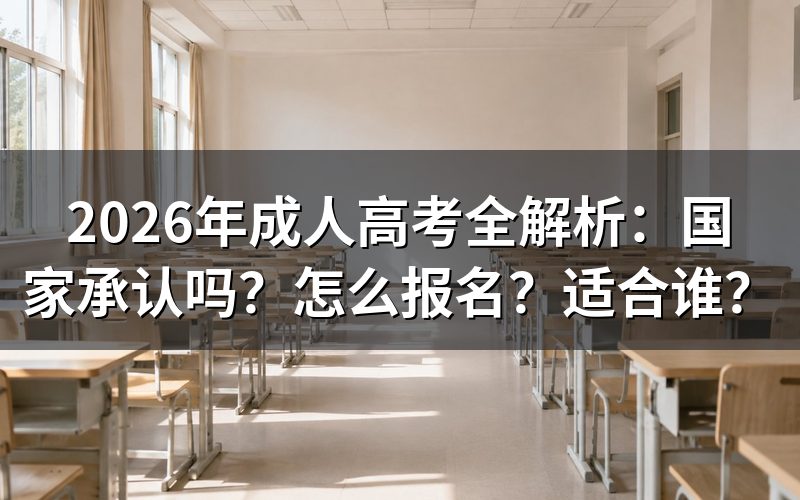 成人高考国家承认吗?学信网可查吗?