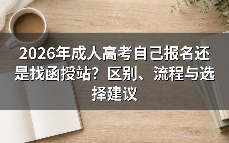 自己报名成人高考的流程与注意事项