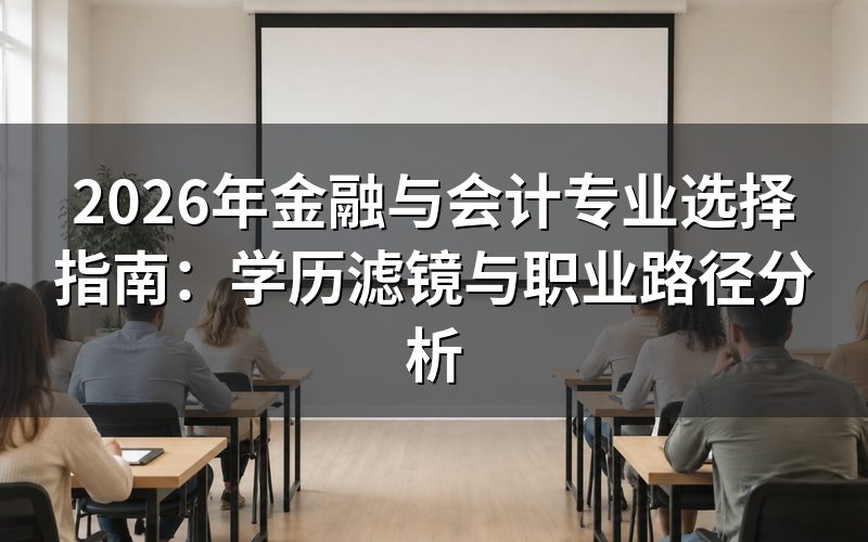 金融与会计:哪个更适合你?