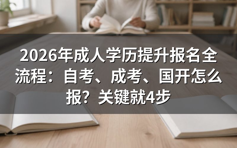成人学历提升报名入口是哪里?