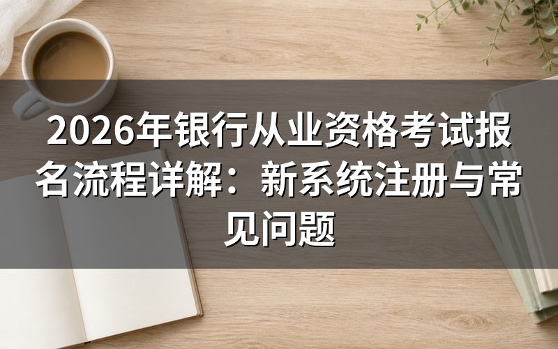 2026年银行从业资格考试报名系统有什么变化?