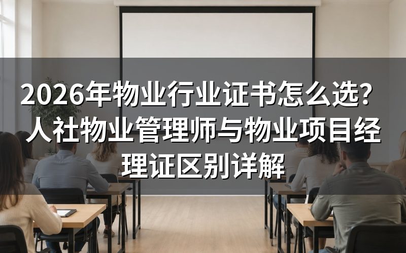物业管理师和物业项目经理证，哪个含金量高？