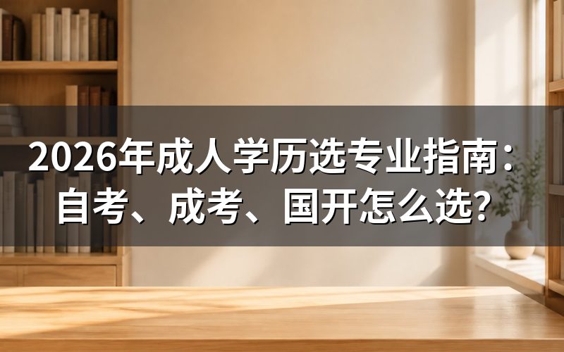 成人学历专业选择:先问自己三个问题