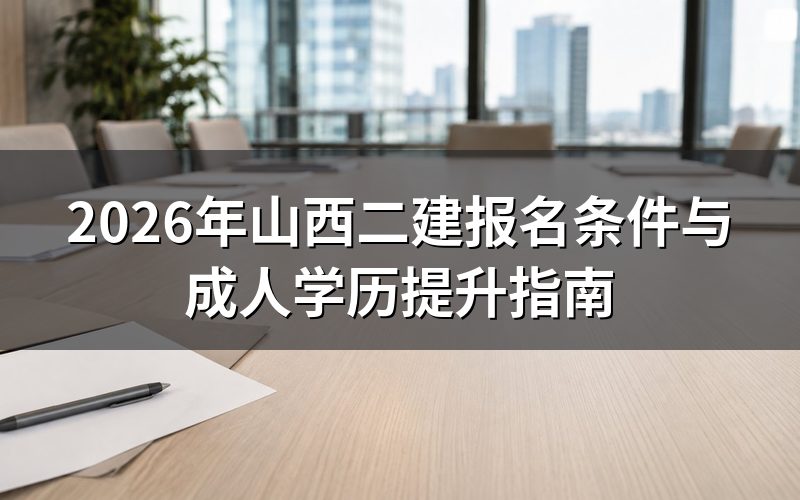 二建报名有哪些硬性条件？