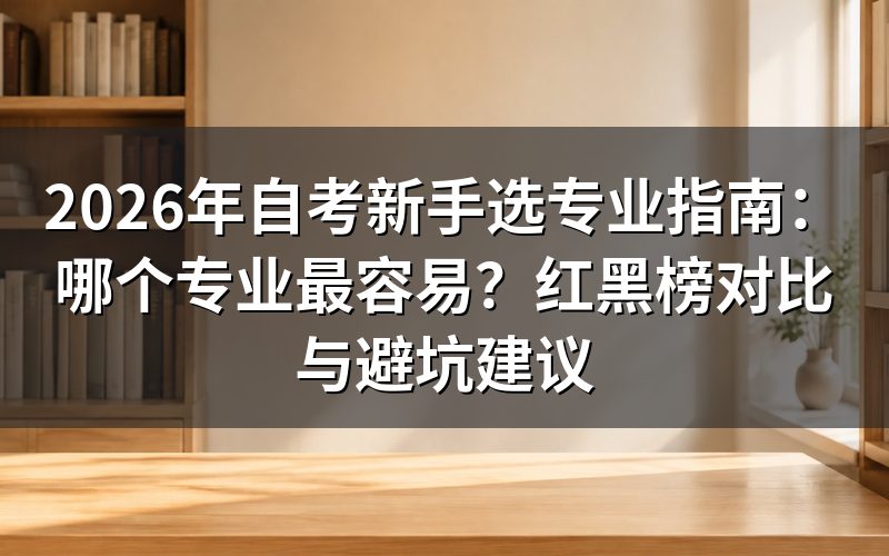 一、自考选专业,为什么不能只看“最容易”?