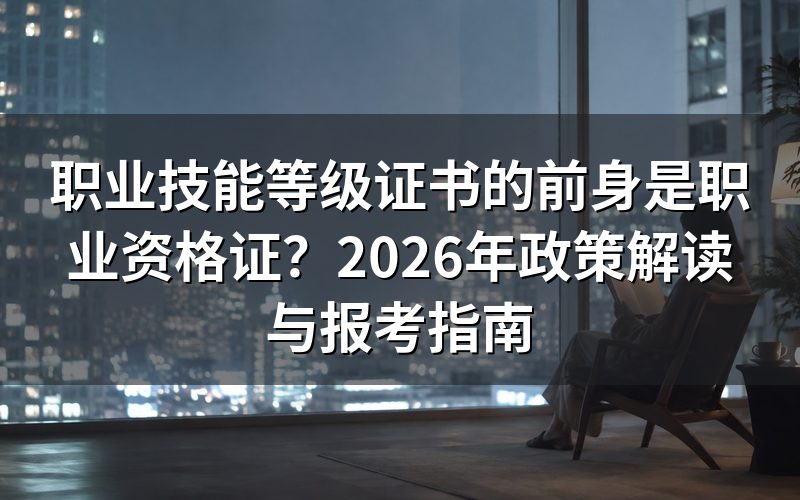 职业技能等级证书的前身是什么?
