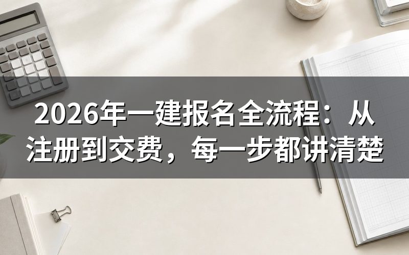 一建报名时间与考试时间
