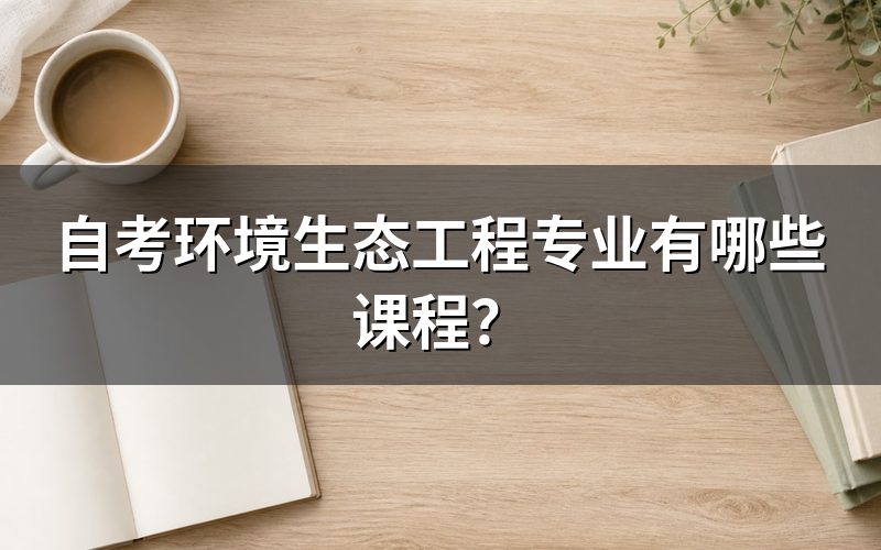 自考环境生态工程专业课程设置